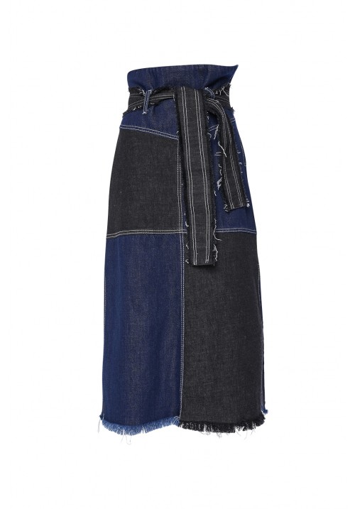 G by Giuliana Black Label EcoChic Dip Dye Denim Skirt - 20635891 | HSN